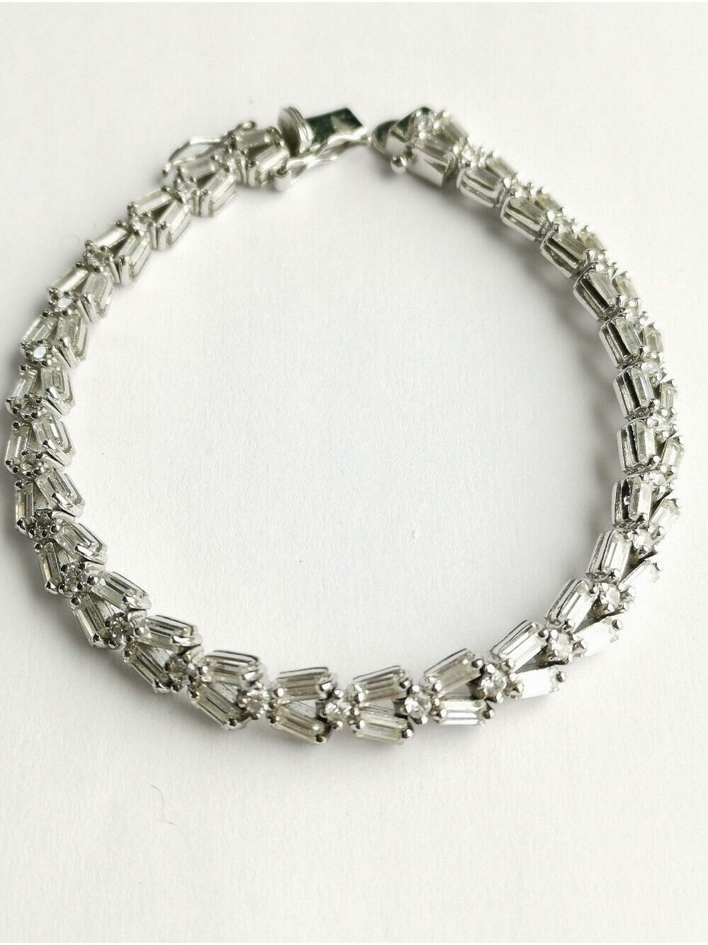 Vintage Silver cz tennis bracelet